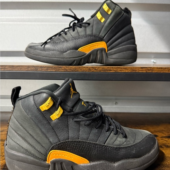 Jordan Other - Nike Air Jordan 12 Retro GS Black Taxi 153265-071 Size 6Y Sneakers Black Yellow